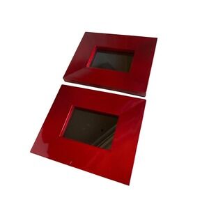 Philip Whitney Ltd Set Of 2 Red Square Picture Frames